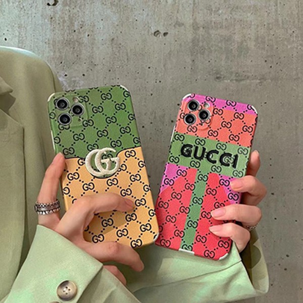 グッチ/Gucci ブランド iPhone 13pro/13pro max/13 miniケース レザー 刺繍ロゴ 個性 ジャケット型 携帯カバー クラシック 個性潮 アイフォン13/13pro/13pro maxケース メンズ レディース