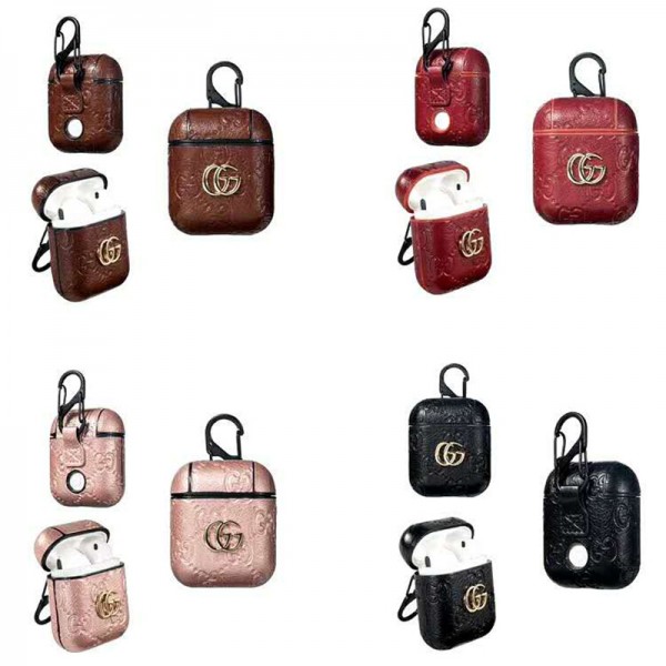 LV Gucci Coach ブランド Airpods 3/pro2/2/1ケース レザー ルイヴィトン 保護  エアーポッズ 3/プロ2ケース グッチ コーチ 携帯便利 第3/ 2/1世代 ハイブランド カラビナ付き 落下防止 軽量 紛失防止