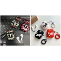 シュプリーム ブランド AirPods 3/2/1/Proケース 紛失防止 SUPREME 猿頭柄 エーエイプ コラボ エアーポッズ1/2/3/プロカバー AAPE 個性風 シリコンケース 第1/2/3世代 収納便利 保護性 携帯 潮流 軽量 メンズ レディース