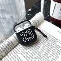 ジョーダン ブランド AirPods 3/2/1/Proケース 紛失防止 JORDAN 23 ジャージー柄 エアーポッズ1/2/3/プロカバー スポーツ風 シリコンケース 第1/2/3世代 収納便利 赤黒色 保護性 携帯 潮流 軽量 メンズ レディース