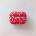 SUPREME LV ブランド Airpods 3/proケース バック型 コラボケース 紛失防止 ルイヴィトン シリコン製 ロゴ Airpods 1/2/3世代ケース シュプリーム 保護性 モノグラム 潮流 エアーポッズ3/プロ収納ケース 軽量 携帯便利 お洒落 メンズ レディーズ 