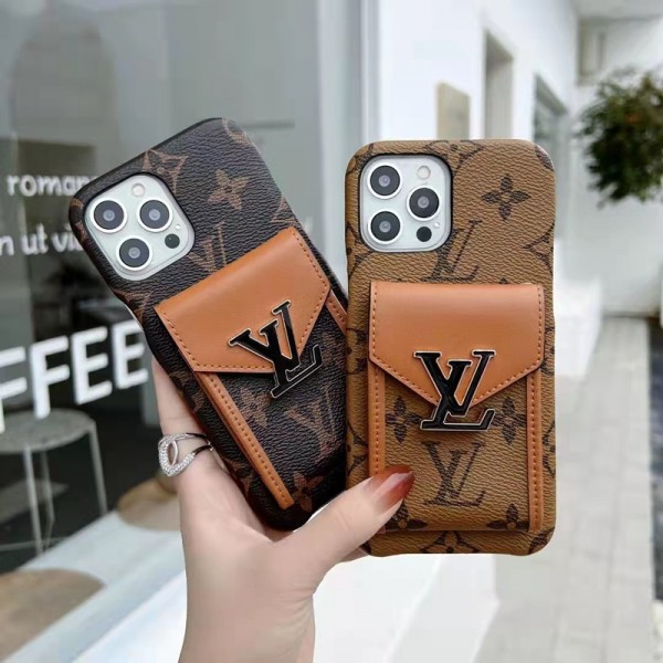 LV/ルイヴィトン ハイブランド iphone 13/13 pro/13 pro maxケース かわいい モノグラム レザー製 カード収納 アイフォン13/12/11カバー シンプル 大人気 メンズ レディーズ