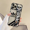 ADIDAS アディダス ブランド iPhone 13 pro/13 pro max/13 miniケース インスタ風  ハンドバンド付 クリアケース モノグラム ジャケット型 アイフォン13/12/11/x/xs/xr/8/7カバー シリコン メンズ レディース