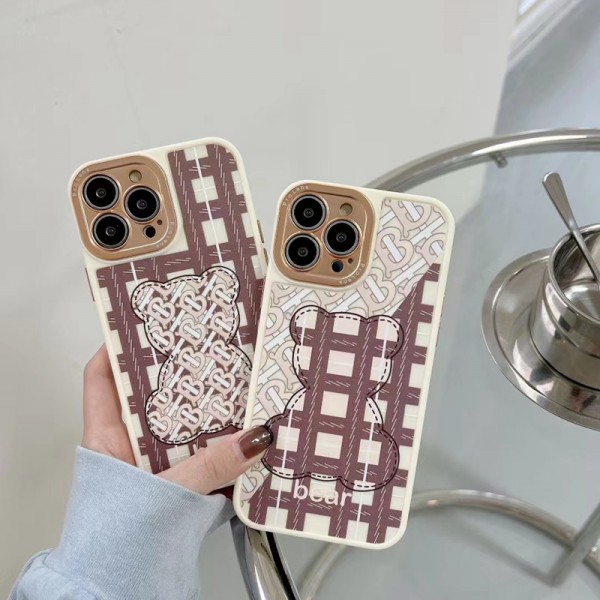 BURBERRY ブランド iPhone 13/13 pro/13 pro maxケース モノグラム 熊柄 バーバリー ジャケット型 格子 芸能人愛用 アイフォン13/12/11/X/XS/XRカバー ファッション メンズ レディーズ