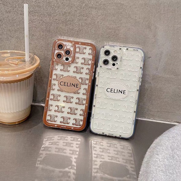 セリーヌ ブランド iphone 13/13 pro/13 mini/13 pro maxケース かわいい モノグラム柄  ジャケット型 CELINE クリアケース ソフト アイフォン13/12/11/se2/x/xs/xr/8/7カバー 大人気 メンズ レディーズ