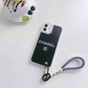 Chanel シャネル iPhone 13 pro/13 pro max/13 miniケース ブランド 韓国風 チェーン付 クリアケース モノグラム ジャケット型 全面保護 シリコン アイフォン13/12/11/x/xs/xr/8/7カバー 黒白 メンズ レディース