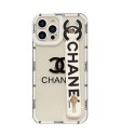 CHANEL シャネル ブランド iPhone 13 pro/13 pro max/13 miniケース ハンドバンド付 クリアケース シリコン モノグラム ジャケット型 アイフォン13/12/11/x/xs/xr/8/7カバー メンズ レディース
