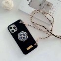 シャネル/CHANEL ブランド iphone 13 pro/13 pro max/13 miniケース インスタ風 花柄 ジャケット型 ストランプ付き 斜め掛け セレブ愛用  アイフォン13/13プロ/13ミニ/12/11/x/xs/xr/8/7カバー ファッション レディース