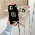 シャネル/CHANEL ブランド iphone 13 pro/13 pro max/13 miniケース インスタ風 花柄 ジャケット型 ストランプ付き 斜め掛け セレブ愛用  アイフォン13/13プロ/13ミニ/12/11/x/xs/xr/8/7カバー ファッション レディース