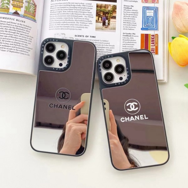 CHANEL ブランド iphone 13/13 pro/13 pro maxケース インスタ風 シャネル 鏡 ガラス きらきら アイフォン13/12/11カバー 大人気 メンズ レディーズ