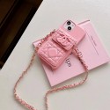 Chanel ブランド iphone14/14 pro/14 pro maxケース シャネル カード収納 ストラップ付き レザー モノグラム 斜め掛けバッグ型 アイフォン14/13/12/11カバー 女性向け 大人気 メンズ レディーズ