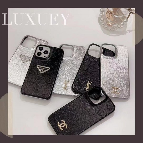 YSL/イブ・サンローラン CHANEL/シャネル PRADA/プラダ ブランド iPhone 14/14 Pro/14 Pro Maxケース きらきら モノグラム レザー ジャケット型 コピー アイフォン14/14プロ/14プロ マックス/13/12/11カバー 大人気 メンズ レディース