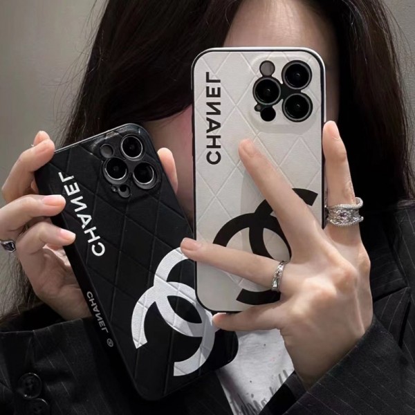 Chanel ブランド iphone 14/14 pro/14 pro maxケース モノグラム シャネル 黒白色 アイフォン14/14プロ/14プロマックス/13/12/11カバー ファッション メンズ レディーズ