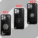 Chrome Hearts ブランド iphone 14/14 pro/14 pro max/14 plusケース クロムハーツ モノグラム 十字柄 経典風 レザー製 激安 アイフォン14/13/12/11/x/xs/xs max/xr/8  plus/7 plusカバー 黒色 ジャケット型 メンズ レディーズ
