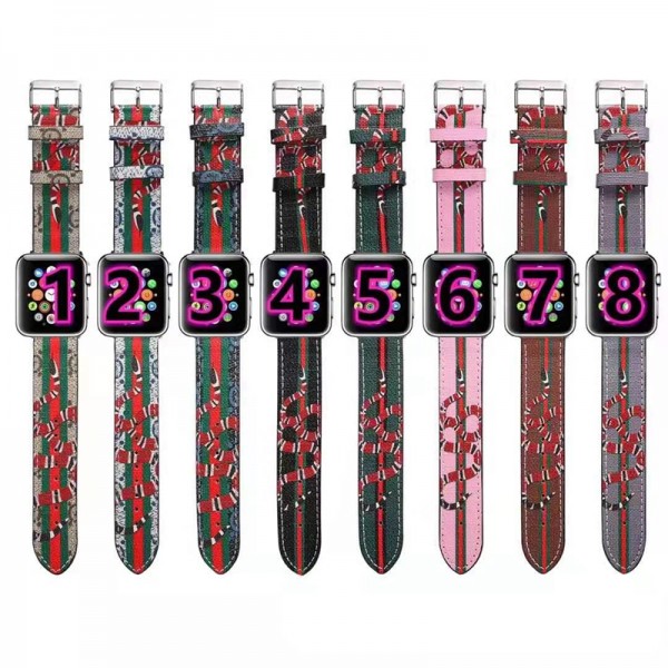 Hermes グッチ/Gucci ブランド Apple Watch 7/6/5/SEバンド Nike 蛇柄 Supreme アップルウォッチ Series7/6 ストラップ Adidas ベルト Burberry バンド Chanel 38/42/40/44mm対応 Versaceレザー メンズ レディーズ