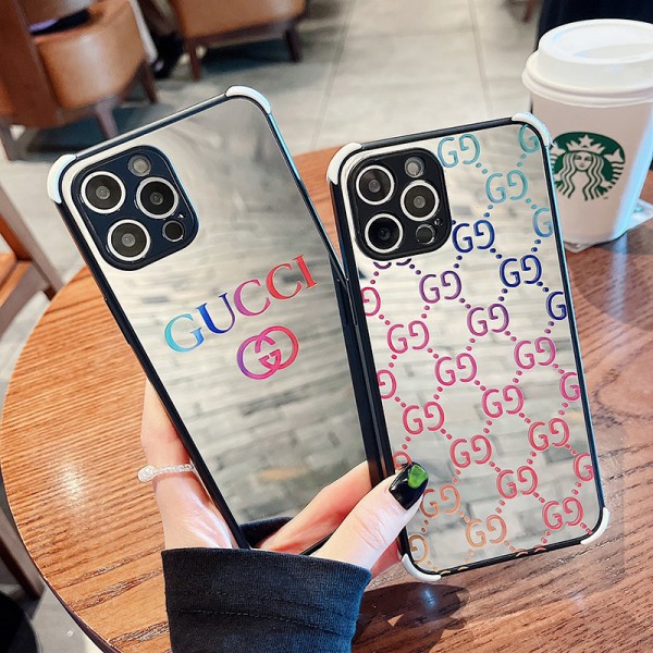 GUCCI グッチ iphone13 pro/13 mini/13 pro maxケース ブランド 個性 鏡面ガラス アイフォン13/12/11カバー 光沢感 潮流 耐衝撃 芸能人愛用 激安 大人気 メンズ レディーズ