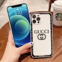 GUCCI ブランド iPhone 13 mini/13 pro/13 pro maxケース 韓国風 鏡面ガラス型 グッチ ジャケット型 黒白色 アイフォン13/12/11/x/xr/xs/8/7カバー モノグラム 耐衝撃 ファッション メンズ レディース