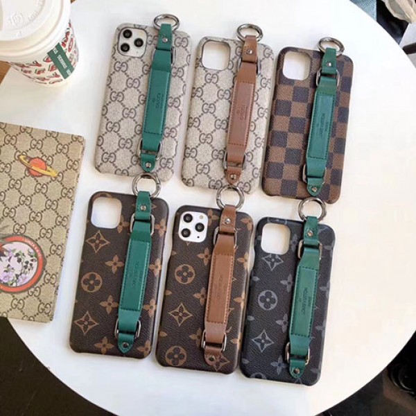 ルイヴィトン/LV ブランド iphone 13 pro/13 pro max/13 miniケース オシャレ グッチ/GUCCI レザー製 ハンドベルト付き 便利リング アイフォン13/12/11/x/xr/xs/8/7カバー 高級  ファッション メンズ レディーズ