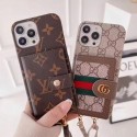 LV/Gucci ブランド iphone 14/14 pro/14 pro max/14 plusケース オシャレ グッチ/ルイヴィトン モノグラム カード チェーン付き 斜めがけ 財布 収納可能 Galaxy A23 5G/S22/S22+/S22 ultraケース 紛失防止 アイフォン14/13/12/11/X/XS/XR/8/7カバー HUAWEI 大人気 メンズ レディース