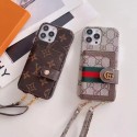 LV/Gucci ブランド iphone 14/14 pro/14 pro max/14 plusケース オシャレ グッチ/ルイヴィトン モノグラム カード チェーン付き 斜めがけ 財布 収納可能 Galaxy A23 5G/S22/S22+/S22 ultraケース 紛失防止 アイフォン14/13/12/11/X/XS/XR/8/7カバー HUAWEI 大人気 メンズ レディース