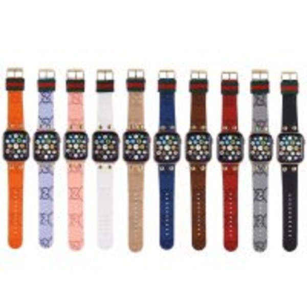 GUCCI/グッチ ブランド Apple Watch 8/se2/ultra/7/6/seハンド モノグラム ベルト アップル ウォッチ 8/7/6/SE2/5/4ストラップ 腕時計 ファッション 芸能人愛用 メンズ レディース