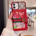 GUCCI ブランド iphone se3/13/13 pro/13 pro max/12/11ケース バッグ型 グッチ レザー製 モノグラム カード収納 シンプル アイフォン13/12/11ケース 大人気 メンズ レディーズ