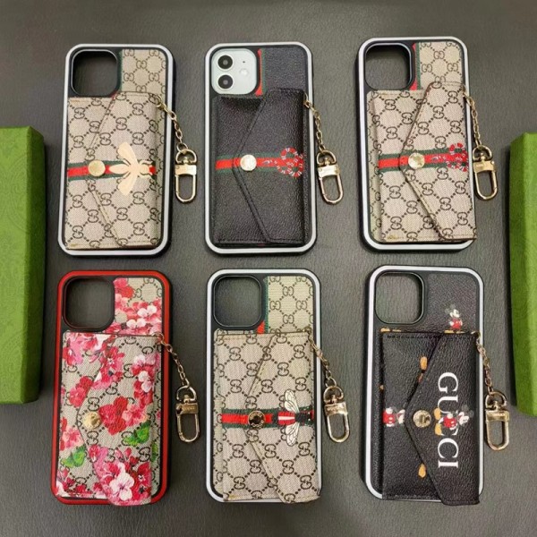 Gucci グッチ iphone 14/14 pro/14 pro max/14 plusケース ブランド インスタ風 収納可能 財布型 ストラップ付き ディズニー 蛇蜂花柄 カード入れ 封筒 モノグラム アイフォン14/13/12/11カバー メンズ レディース