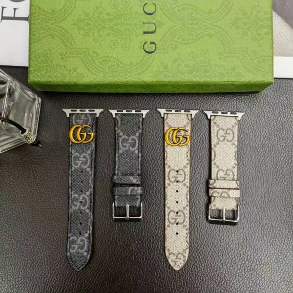 GUCCI グッチ ハイブランド アップルウォッチ 8/SE2/Ultra/7バンド モノグラム 3D レザー 芸能人愛用  Apple Watch 8/7/se2/6/5/se/4/3/2/1ベルト 大人気  38/40/41/42/44/45/49MM ファッション メンズ レディース