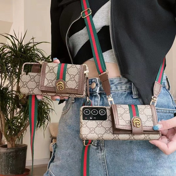 gucci/グッチ ブランド galaxy s23/s23+/s23 plus/s23 ultraケース 安い ストラップ付き カード財布型 バッグ レザー製 モノグラム iphone 14/14 pro/14 pro maxカバー ギャラクシーS23/S23/S23/S22/S21スマホケース 紛失防止 メンズ レディース