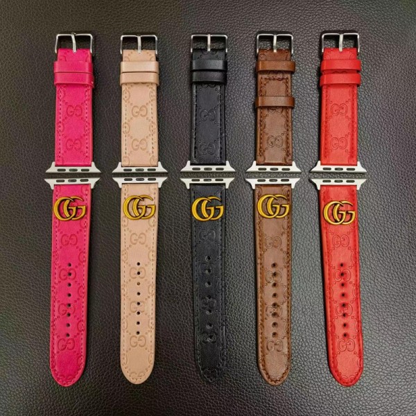 GUCCI グッチ ブランド アップルウォッチ 8/SE2/Ultra/7バンド モノグラム レザー 芸能人愛用  Apple Watch 8/7/se2/6/5/se/4/3/2ベルト 大人気  38/40/41/42/44/45/49MM ファッション メンズ レディース