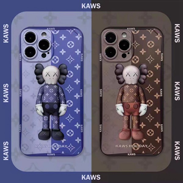 LV KAWS:HOLIDAY コラボ ブランド iphone 13/13 pro/13 pro max/13 miniケース インスタ風 カウズ ルイヴィトン ジャケット型 モノグラム柄 アイフォン13/12/11/x/8/7/6ケース ファッション セレブ 激安 かわいい メンズ レディーズ