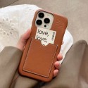 Loewe ブランド iphone14Pro max/14Pro/14ケース ロエベ レザー製 カード入れ ハンドバンド付き 褐色 チェーン モノグラム 韓国風 アイフォン14プロ マックス/14プロ/14/13/12/11カバー 大人気 メンズ レディース