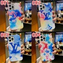 LV ブランド iphone 13/13 pro/13 mini/13 pro maxケース オシャレ ジャケット型 ルイヴィトン 水彩風 モノグラム アイフォン13/12/12 pro/12 pro maxカバー  ファッション IPHONE X/XS/XR/8/7スマホケース メンズ レディース