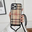 BURBERRY/LV/GUCCI ブランド iphone se3/14/14 pro/14 pro max/13 miniケース オシャレ ストラップ付き ルイヴィトン/グッチ/バーバリー 斜め掛け モノグラム アイフォン14/13/12/11/x/8/7カバー メンズ レディース