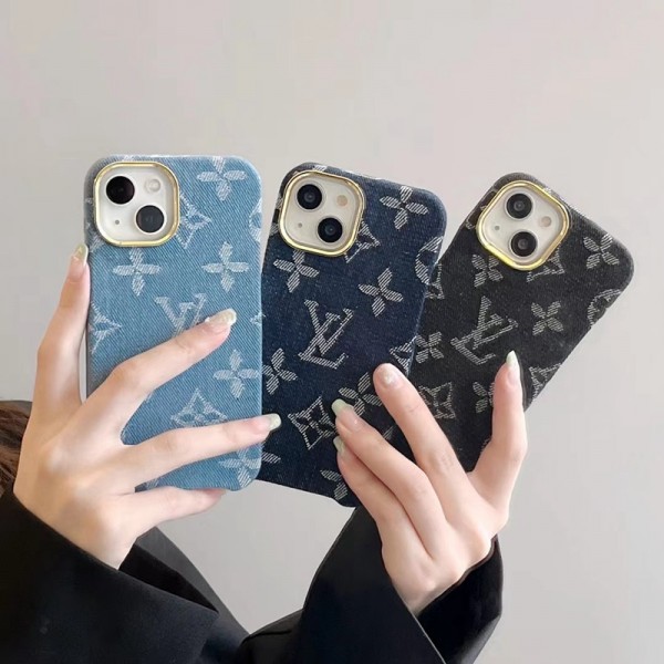 Dior/ディオール ブランド LV/ルイヴィトン iphone 14/14 pro/14 pro max/14 plusケース 激安 デニム風 モノグラム ジャケット型 アイフォン14/13/12カバー ファッション メンズ レディース