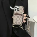 LV/ルイヴィトン ブランド Gucci/グッチ iphone 14/14 pro/14 pro maxケース 激安 カード収納  斜め掛けバッグ風 ストラップ付き 革製カバー モノグラム インスタ風 アイフォン14/13/12/11カバー 大人気 メンズ レディーズ