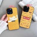 LV ルイヴィトン シュプリーム コラボ ブランド iphone 14/14 pro/14 pro maxケース かわいい Supreme モノグラム 彩色 アイフォン14/13/12/11カバー 激安 メンズ レディーズ