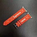 SUPREME LV コラボ ブランド Apple Watch 8/7/6/SE2/5/4/Ultraバンド モノグラム シュプリーム ルイヴィトン レザー セレブ愛用 アップル ウォッチ 8/7/6ベルト 38/40/41/42/44/45/49MM 大人気 ストラップ ファッション メンズ レディース