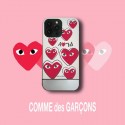 Nike Comme des Garçons ブランド iPhone 14/14 Pro/14 Pro Maxケース インスタ風 ナイキ CDG コムデギャルソン メッキ 心柄 モノグラム ジャケット型 アイフォン14/13/12/11カバー 激安 メンズ レディーズ