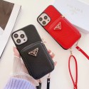 PRADA ブランド iphone 14/14 pro/14 pro max/14 plusケース 激安 プラダ カード入れ チェーン付き スタンド機能 モノグラム Galaxy S22/s22+/s22 ultra/note20ケース ポケット付き ファッション メンズ レディーズ