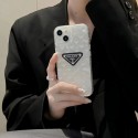 PRADA プラダ ブランド iphone 14/14 pro/14 pro maxケース 韓国風 きらきら クリアケース モノグラム 激安 ジャケット型 潮流 アイフォン14/14プロ/14プロマックス/13/12/11カバー ファッション メンズ ディーズ