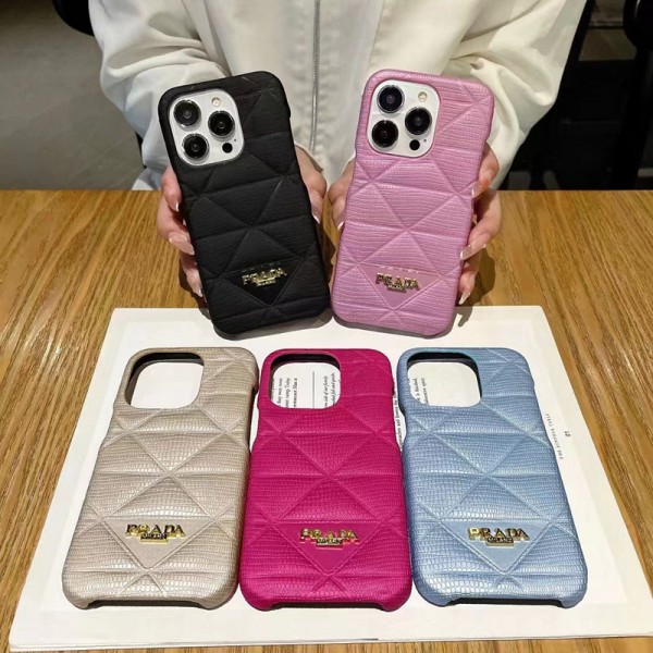 Prada プラダ ブランド iPhone 14/14 Pro/14 Pro Maxケース 韓国風 モノグラム レザー風 ジャケット型 アイフォン14/14プロ/14プロマックス/13/12カバー 激安 ファッション メンス レデイース