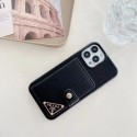 Prada プラダ ブランド iphone15/14 Pro max/14 Pro/14 Plus/14ケース ジャケット 財布型 カード入り レザー製 芸能人愛用 アイフォン15pro/14プロ マックス/14プロ/14プラス/14/13/SE3/12/11/X/XS/XR/8/7カバー 激安 人気 メンズ レディース