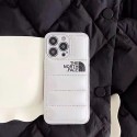 THE NORTH FACE/ザ.ノース.フェイス ブランド iphone 14/14 pro/14 pro max/13ケース インスタ風 レザー製 芸能人愛用 レザー ダウンジャケット風 アイフォン14/14プロマックス/13/12/11/x/xs/xr/8/7カバー 大人気 メンス レデイース