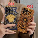 Versace ヴェルサーチ ブランド iphone 14/14 pro/14 pro maxケース 経典 メドゥーサ柄 モノグラム ジャケット型 アイフォン14/13/12/11カバー ファッション メンズ レディーズ