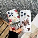 Chanel シャネル  LV ルイヴィトン ブランド iphone 14/14 pro/14 pro maxケース 韓国風  熊 ウサギ Gucci グッチ 植物 蝶 YSL イブサンローラン 熊柄 YSL モノグラム アイフォン14/13/12/11カバー 激安 ファッション メンズ レディーズ