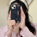 Yves Saint Laurent イブサンローラン ブランド iphone 14/14 pro/14 pro maxケース YSL ハンドバンド付き モノグラム レザー 安い ジャケット型 紛失防止 アイフォン14/13/12カバー 大人気 メンズ レディース