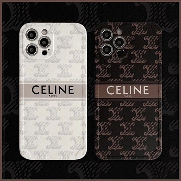 CELINE ブランドiphone 13pro/13mini/13pro maxケース モノグラム ジャケット型 激安 大人っぽい シリコン製 セリーヌ アイフォン13/13プロ/12 pro/12 mini/12 pro maxカバー  黒白 シンプル iphone12/11/SE2/X/XS/XR/8/7ケース 四角保護 芸能人愛用 メンズ レディーズ