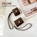 CELINE セリーヌ ブランド AirPods Pro 2/3/Pro/2/1ケース オシャレ レザー製 バック型 ストラップ付き モノグラム 第1/2/3世代 保護性 紛失防止 エアーポッズ プロ2/3ケース 軽量 収納 便利 メンズ レディーズ