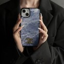 Celine/セリーヌ iphone 14/14 pro/14 pro maxケース セレブ愛用 ブランド デニム風 モノグラム ジャケット型 アイフォン14/13/12カバー ファッション メンズ レディース